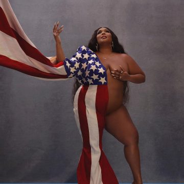 Lizzo half-naked self pens down a message to voters